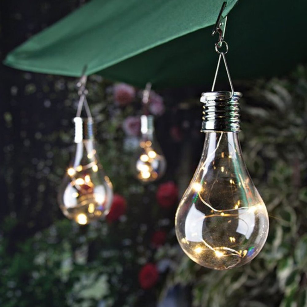 Lot of 10 Bulbs Solar Rotatable Outdoor Garden Camping Hanging LED Light…